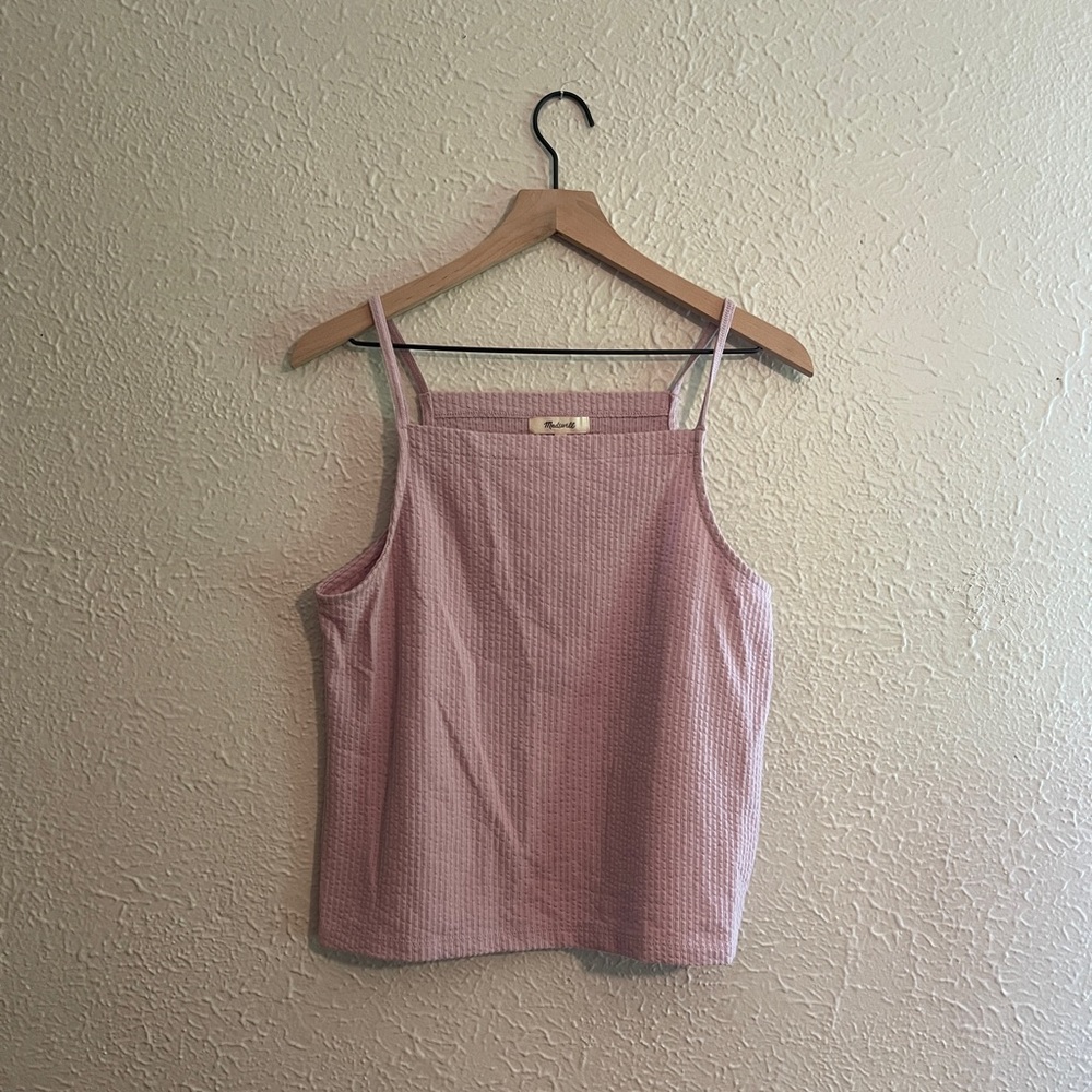 Madewell Lavender Textured Square Tank S